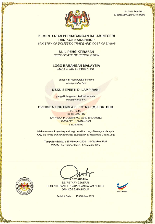 OLE Buatan malaysia cert OLE EVO NEP RLB 60W,90W,120W,150W, 180W,240W 