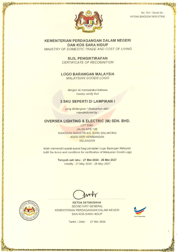 OLE Buatan malaysia cert OLE Spot Midi 12W, 26W, 40W