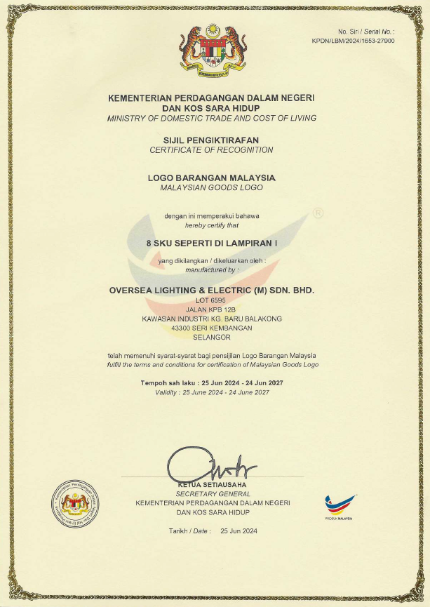 OLE Buatan malaysia cert OLE ASO