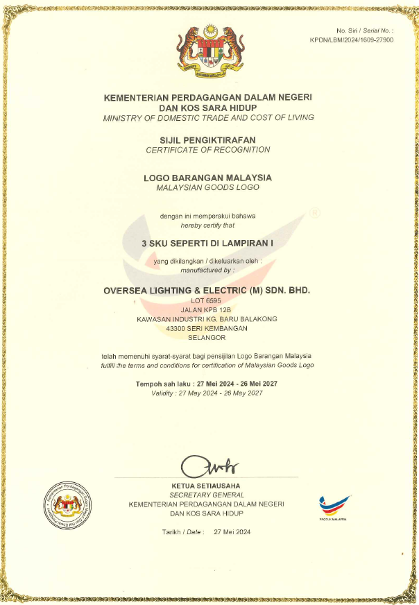 OLE Buatan malaysia cert OLE DURA MINI WM 30W,70W,80W